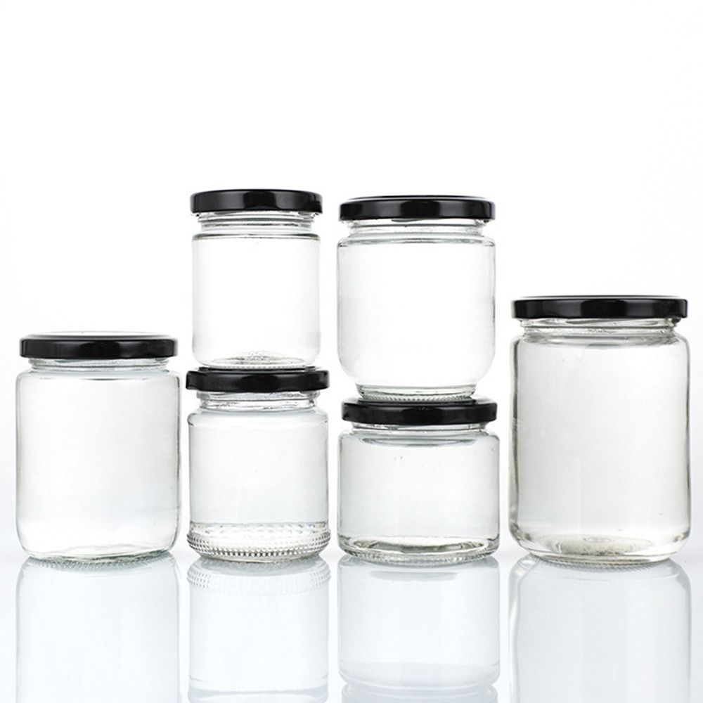 Food Storage With Glass Lids - 주방 원형 메이슨 항아리 식품 보관함,