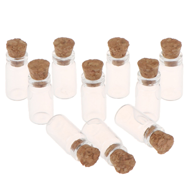 Food Storage With Glass Lids - 10Pcs 1:12 인형 집 미니어처 유리