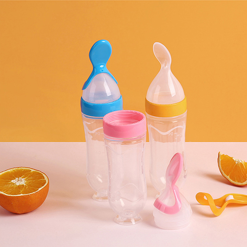 Food Storage Drums - 짜내는 먹이 병 실리콘 신생아 아기