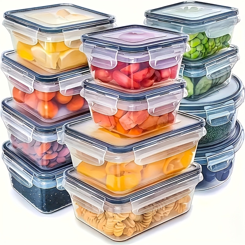Food Storage With Colander - 8Pcs 용기 4개 뚜껑 4개 세트