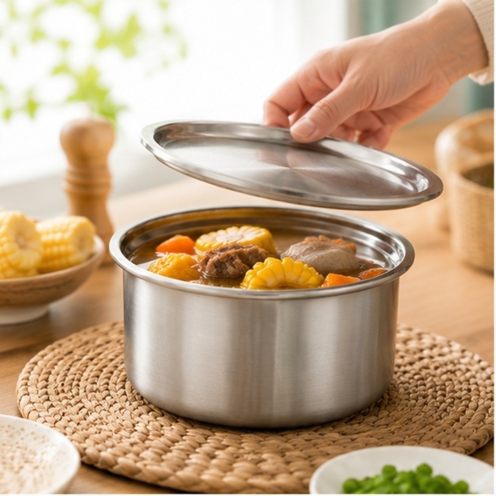 Food Storage With Colander - 304 스텐 뚜껑포함 계란찜기 미니 램킨볼