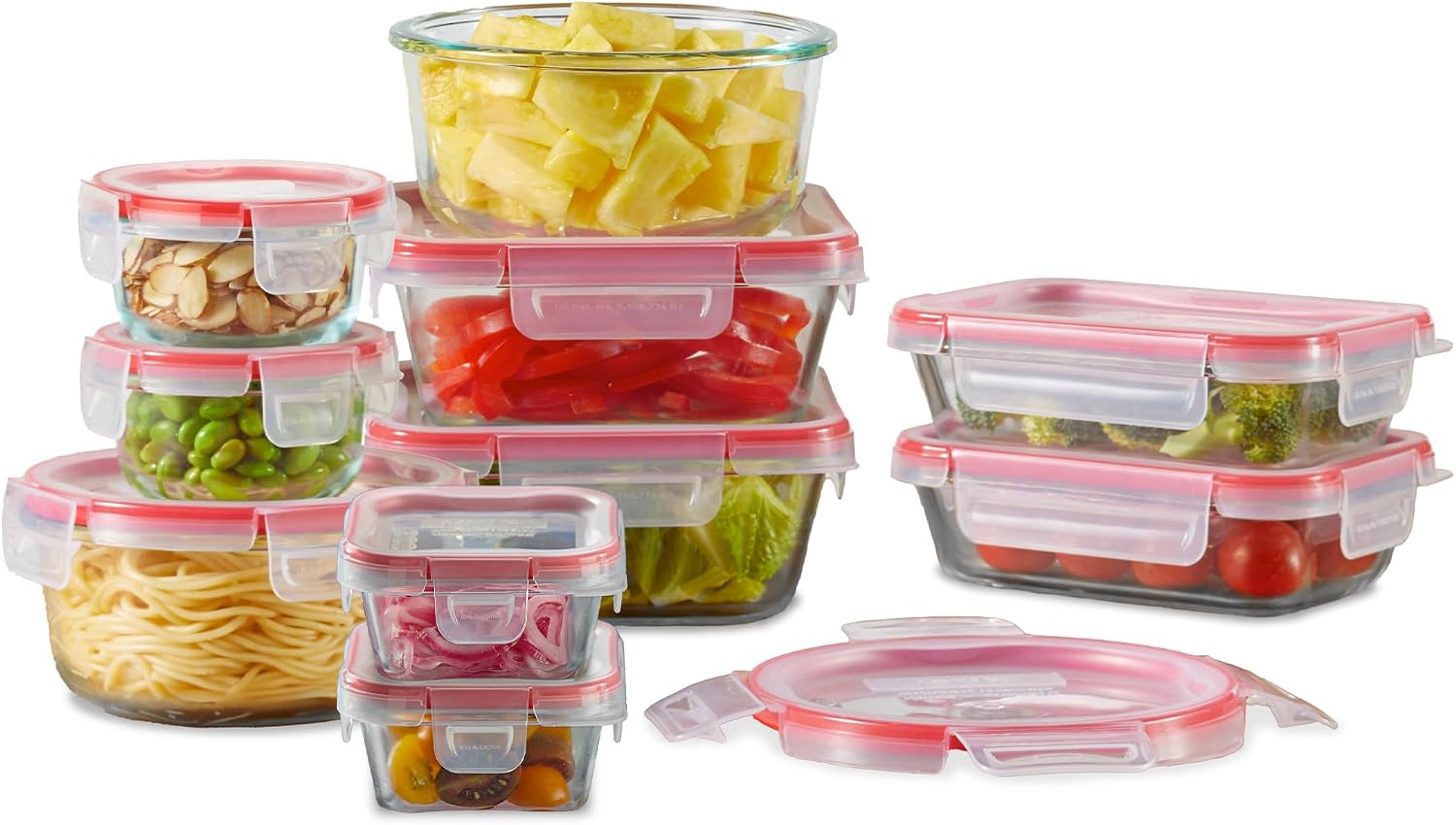 Food Storage Non Toxic - 프레시락 (10개입) 다양한 크기의 밀폐 유리