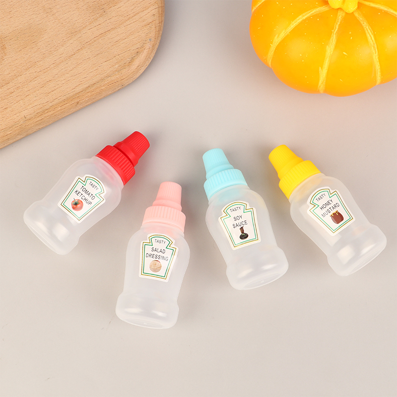 Salad Dressing Bottle - 4개 세트 미니 소스 병 케첩