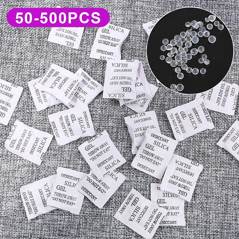 Food Storage Non Toxic - 50-500팩 무독성 실리카겔 제습제 고효율 습기