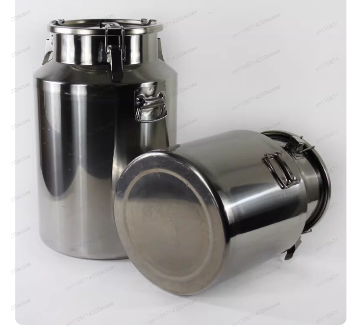 Food Storage Drums - 50LB 304 스테인리스 스틸 밀폐형 드럼