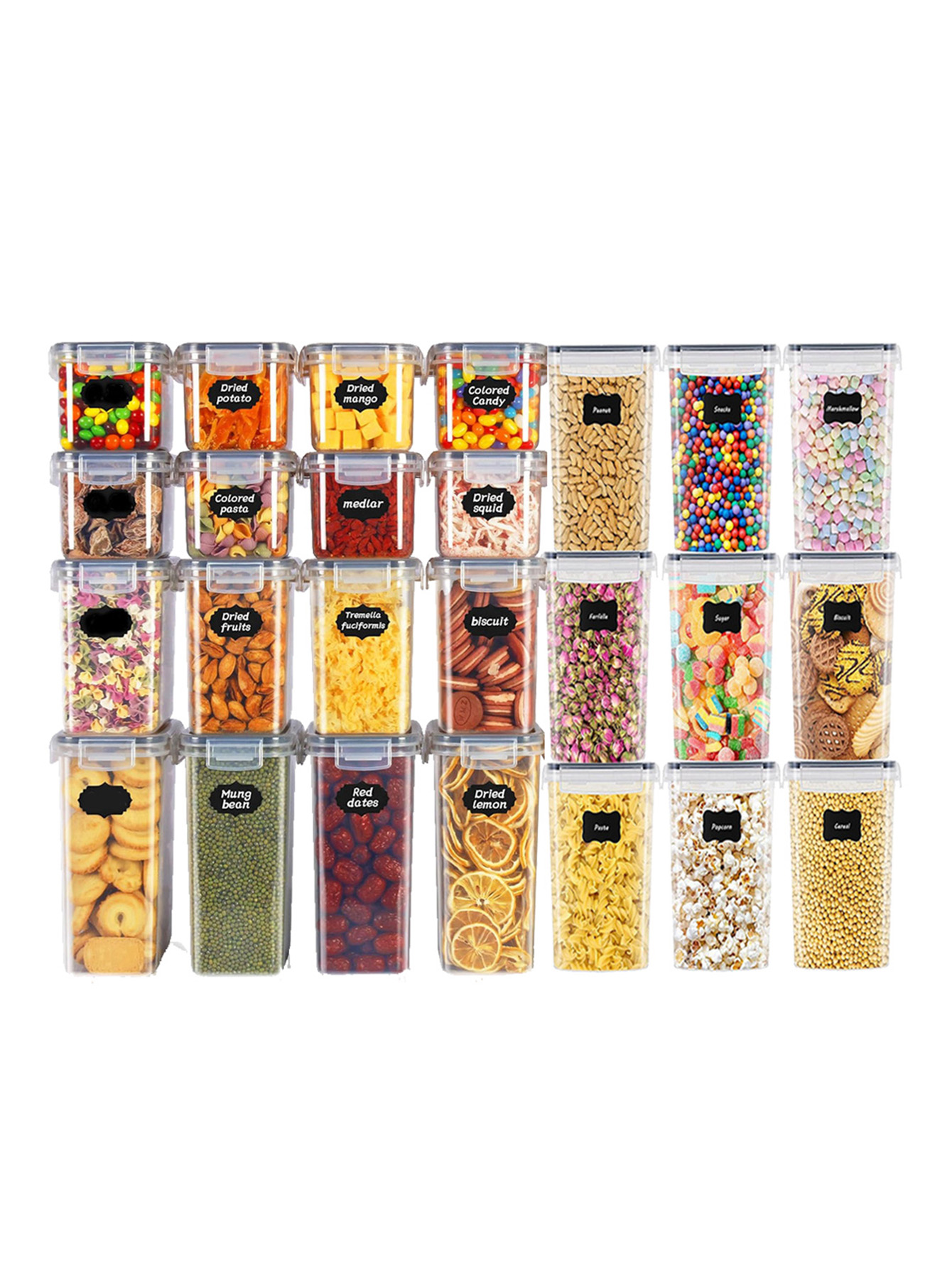 Food Storage With Colander - 48개, 뚜껑이 있는 밀폐형 식품 보관
