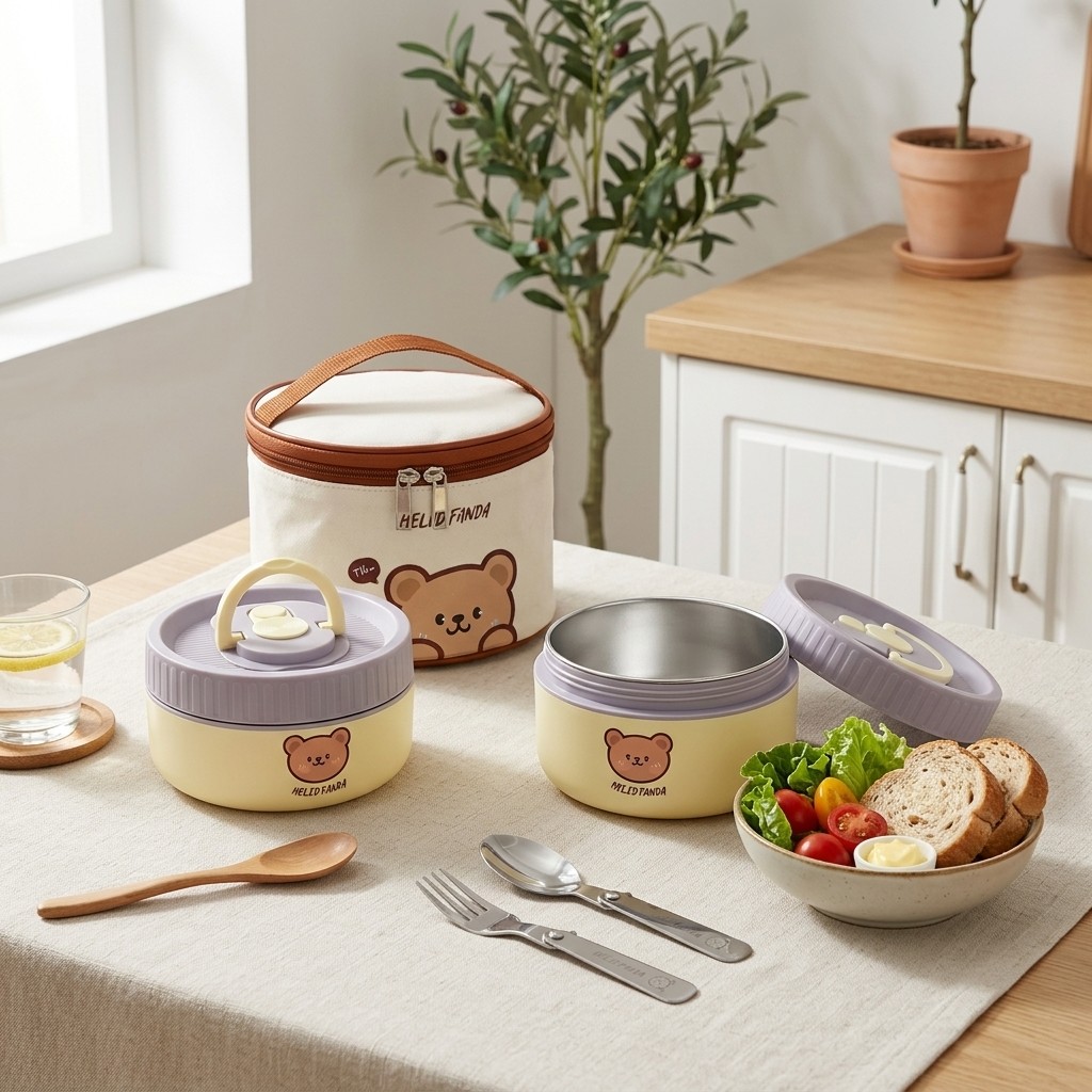 Food Storage With Colander - 304 스테인리스 스틸 어린이용 도시락통, 누수