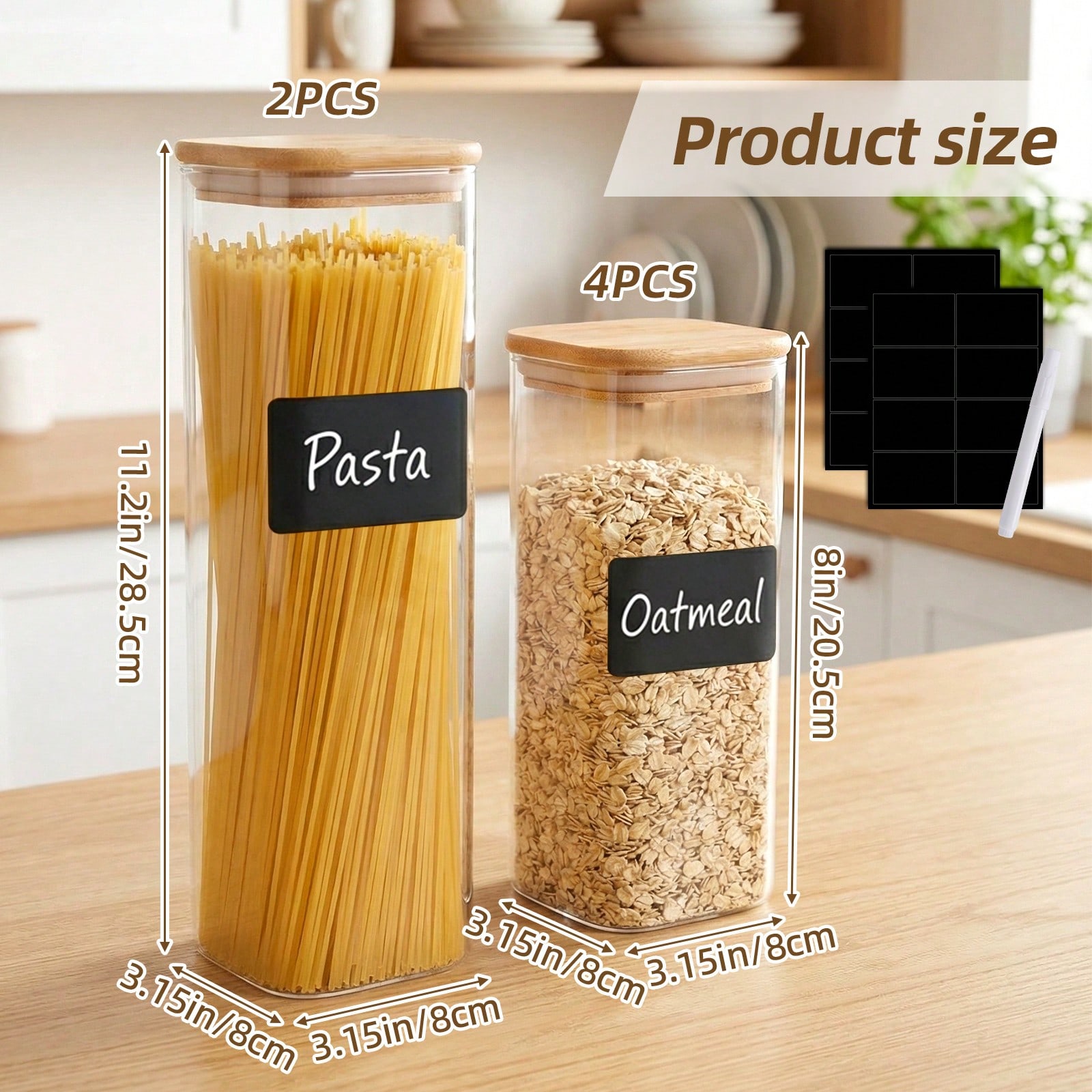6/12개 유리 식품 보관 용기(뚜껑 포함), 밀가루, - Food Storage With Glass Lids 리뷰 및 가격