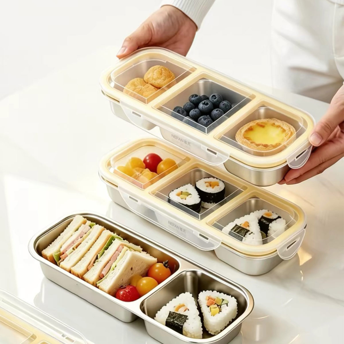 스테인리스 스틸 뚜껑 있는 식품 보관 용기, 식품 등급 - Food Storage With Colander 리뷰 및 가격