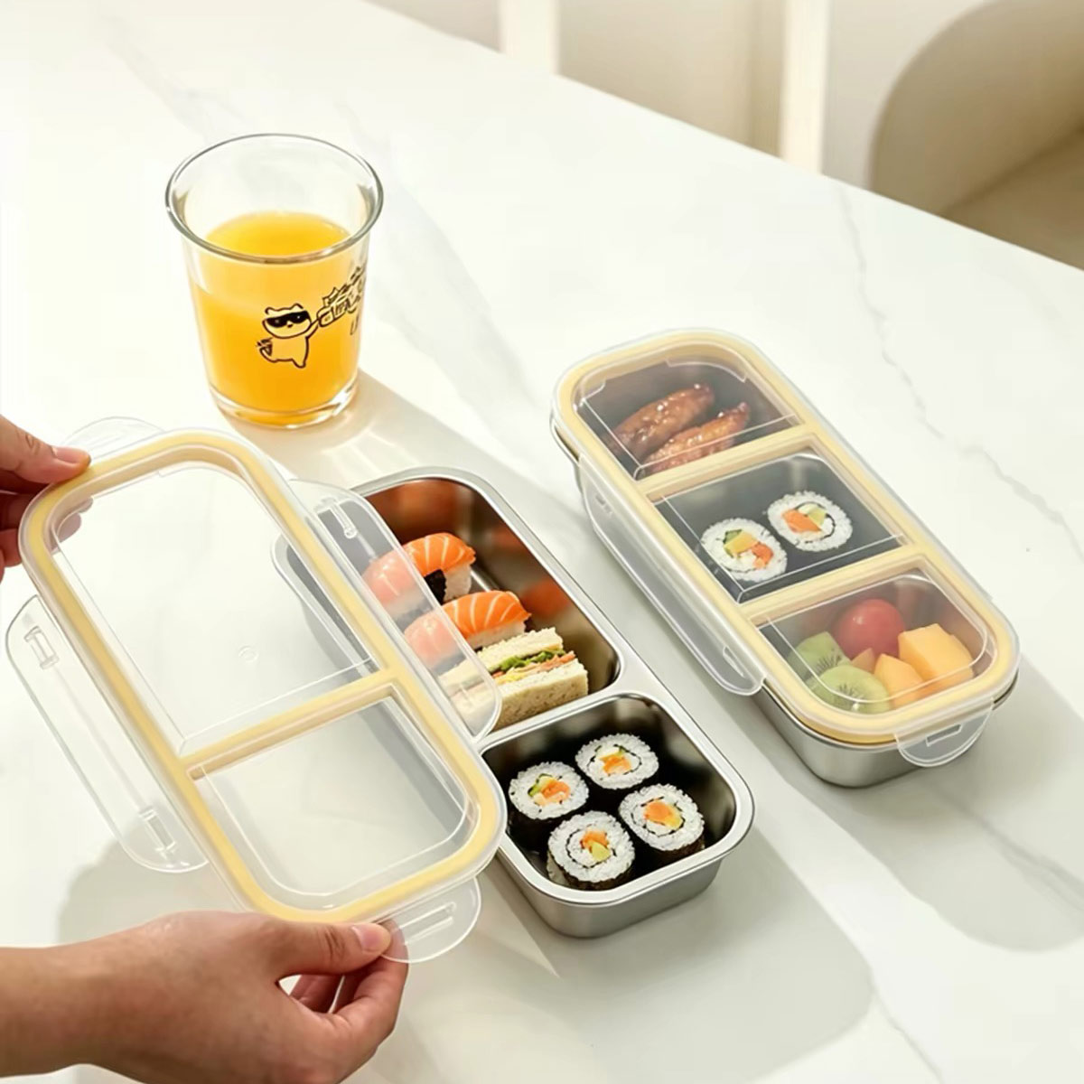 스테인리스 스틸 뚜껑 있는 식품 보관 용기, 식품 등급 - Food Storage With Colander 리뷰 및 가격