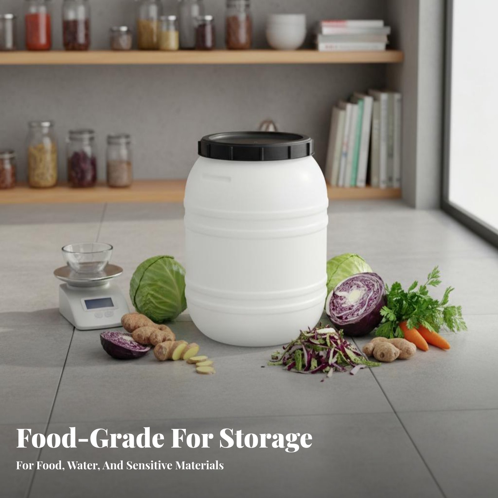 식품 등급 플라스틱 배럴 밀폐형 뚜껑 식품 등급 물통  - Food Storage Drums 리뷰 및 가격