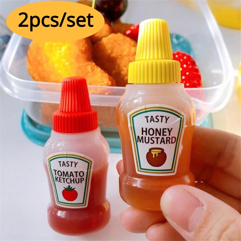 2개/세트 25ML 미니 토마토 케첩 병 휴대용 소형  - Salad Dressing Bottle 리뷰 및 가격