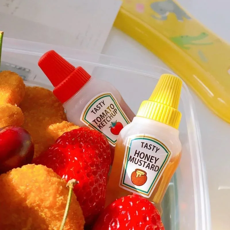2개/세트 25ML 미니 토마토 케첩 병 휴대용 소형  - Salad Dressing Bottle 리뷰 및 가격