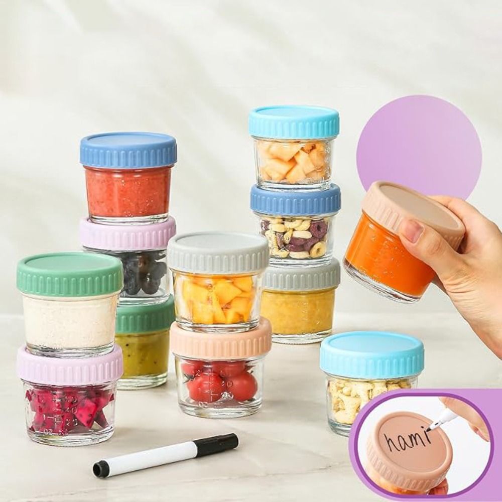 6개입 메이슨 유리병 유아식 병 뚜껑 포함 재사용 가능 - Food Storage With Glass Lids 리뷰 및 가격
