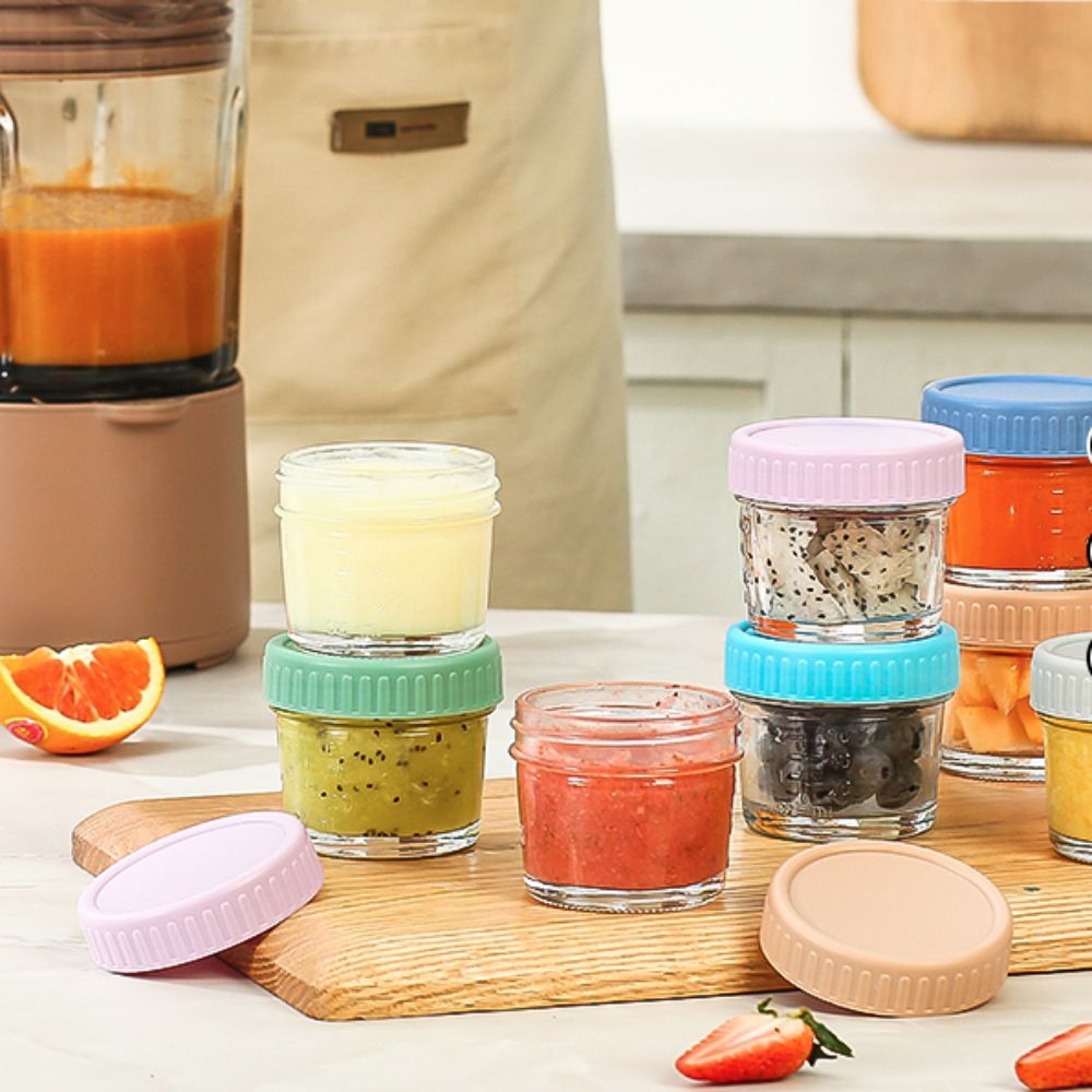 6개입 메이슨 유리병 유아식 병 뚜껑 포함 재사용 가능 - Food Storage With Glass Lids 리뷰 및 가격