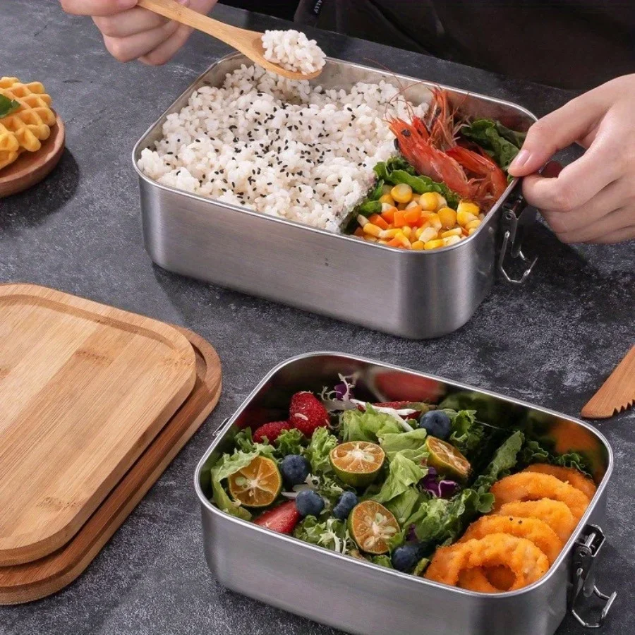 새로운 304 스테인리스 스틸 대나무 뚜껑 도시락, 일 - Food Storage With Colander 리뷰 및 가격