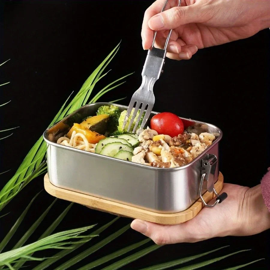 새로운 304 스테인리스 스틸 대나무 뚜껑 도시락, 일 - Food Storage With Colander 리뷰 및 가격