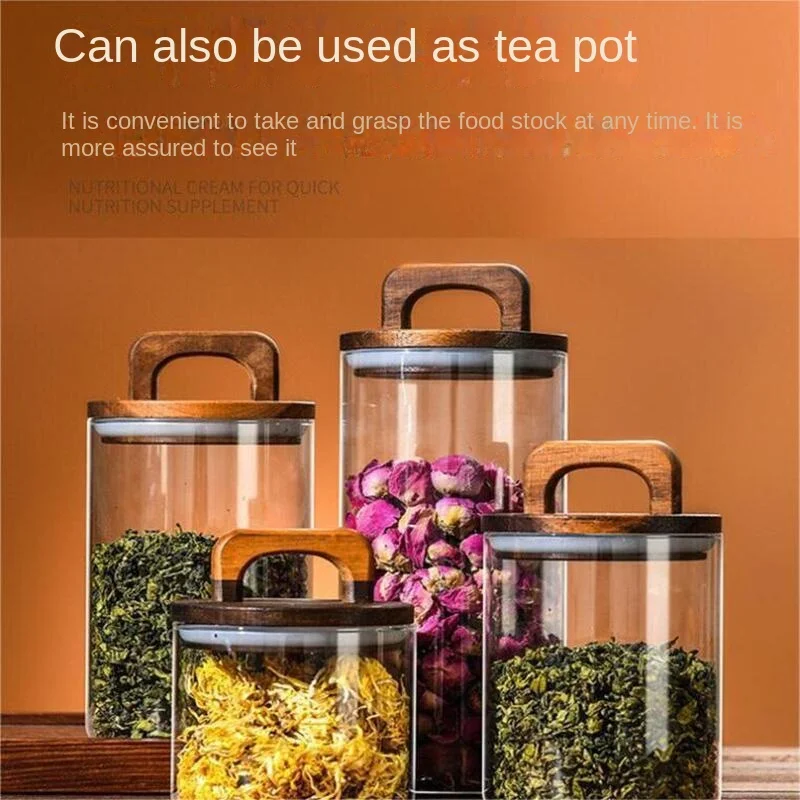 700-2100ml 나무 뚜껑 유리 항아리 1pc 밀폐 - Glass Food Storage Xl 리뷰 및 가격