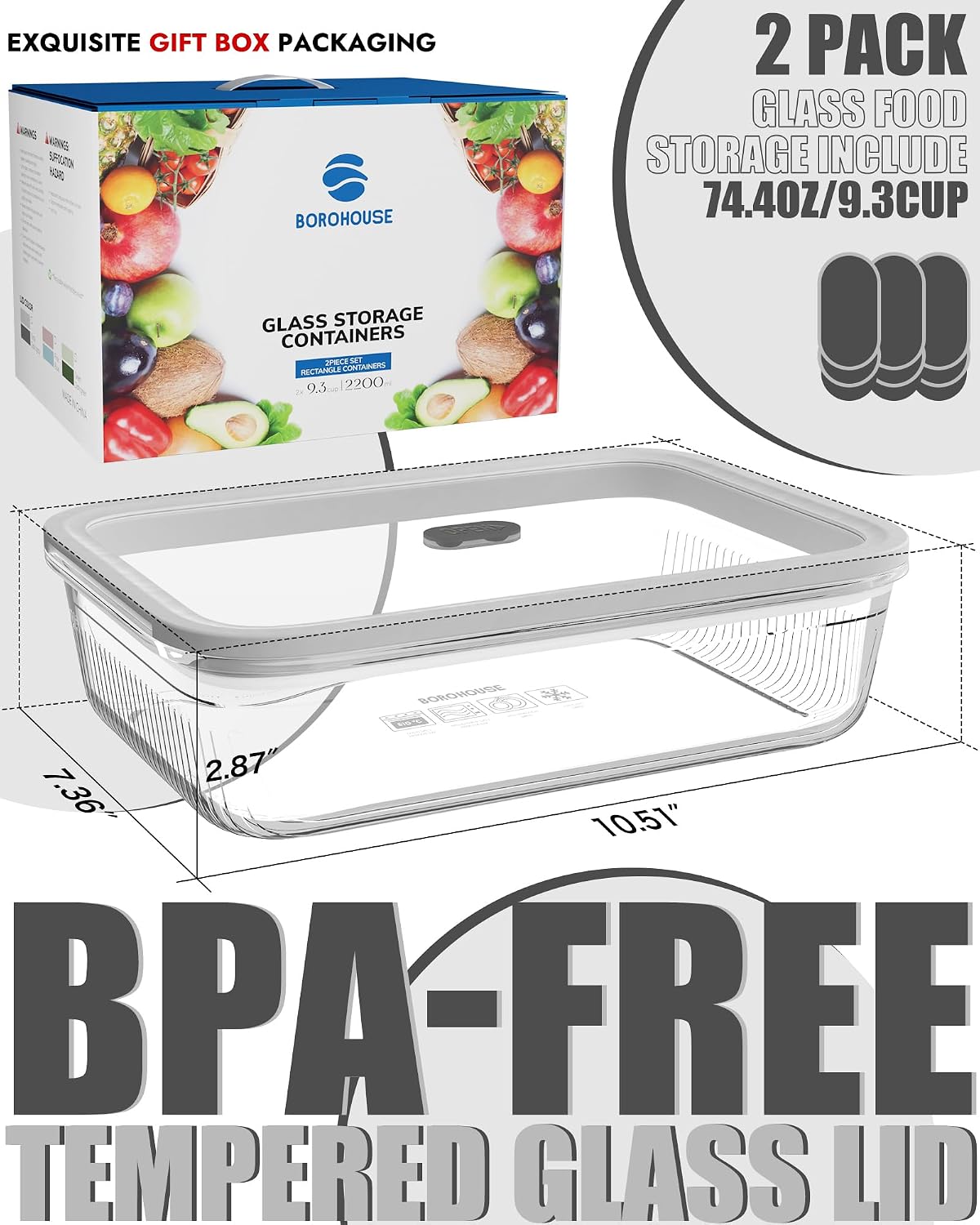 강화유리 뚜껑과 스팀 밸브가 있는 유리 식품 보관 용기 - Food Storage With Glass Lids 리뷰 및 가격