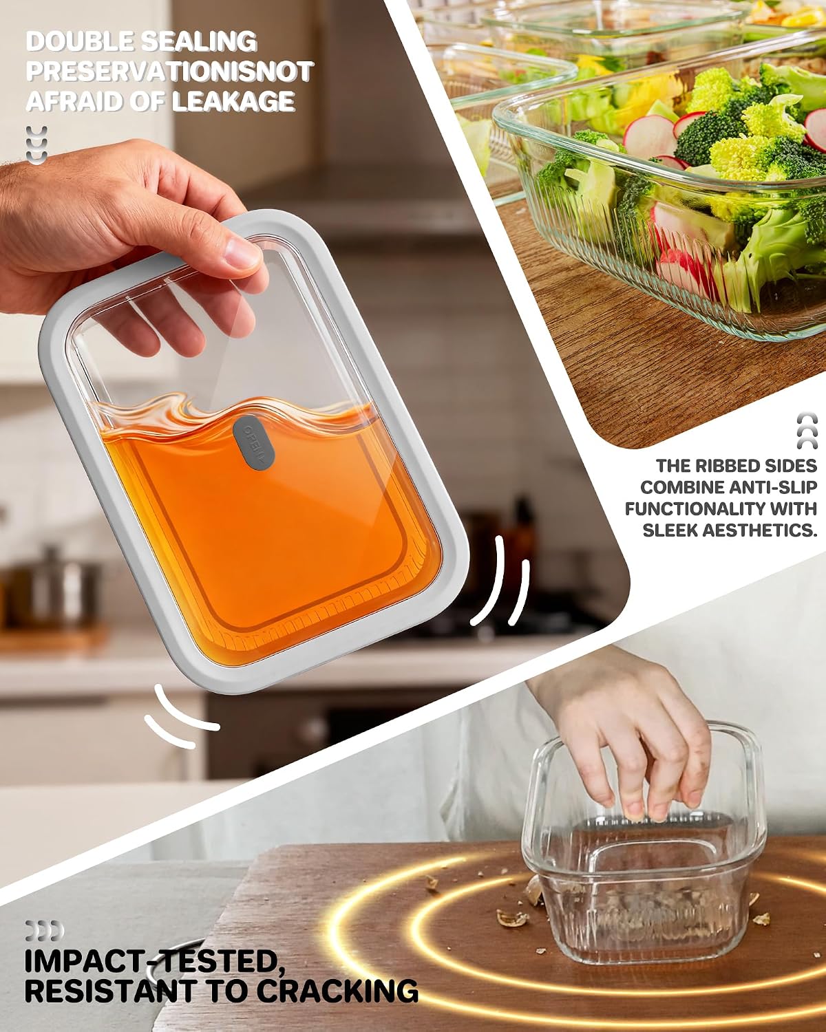 강화유리 뚜껑과 스팀 밸브가 있는 유리 식품 보관 용기 - Food Storage With Glass Lids 리뷰 및 가격