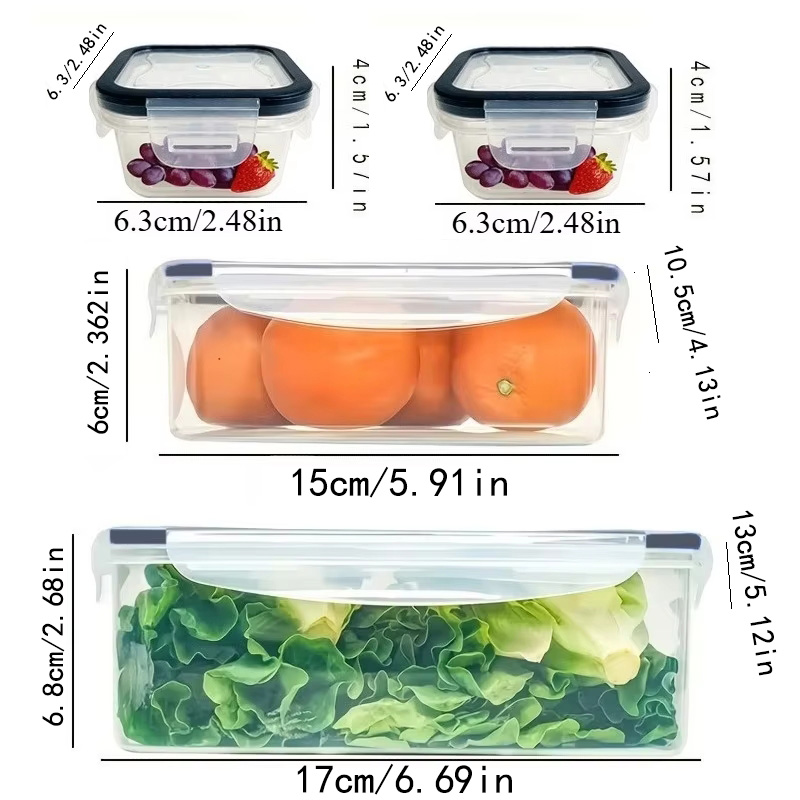 8Pcs 용기 4개 뚜껑 4개 세트 주방 밀폐용기 플라 - Food Storage With Colander 리뷰 및 가격