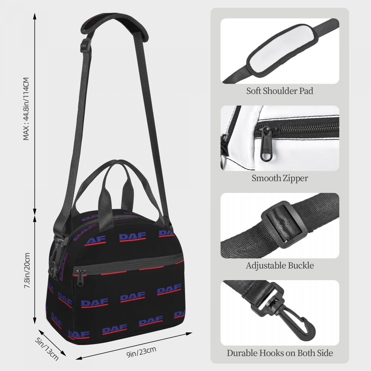 DAF 레드 디자인 여성용 최고의 로고 절연 도시락 가 - Best Food Storage 리뷰 및 가격
