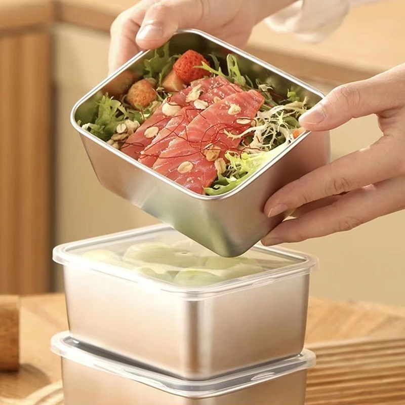 플라스틱 뚜껑이 있는 스테인리스 스틸 냉장고 식품 보관 - Food Storage With Colander 리뷰 및 가격