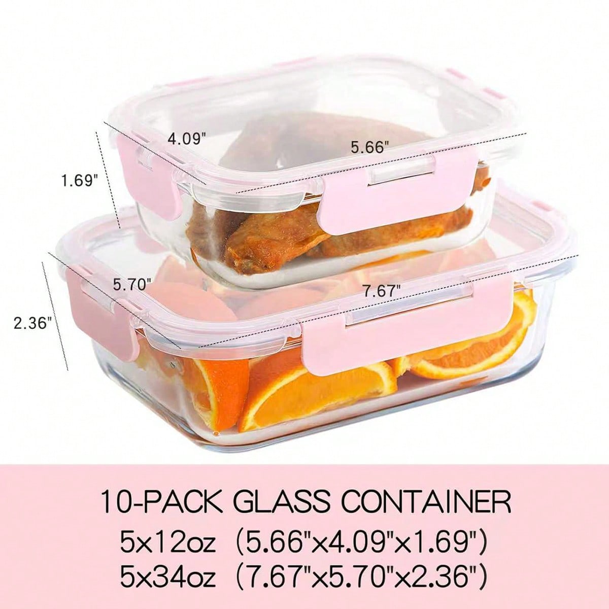 10팩 유리 밀프렙 용기, 뚜껑이 있는 밀폐형 식품 보 - Food Storage With Glass Lids 리뷰 및 가격