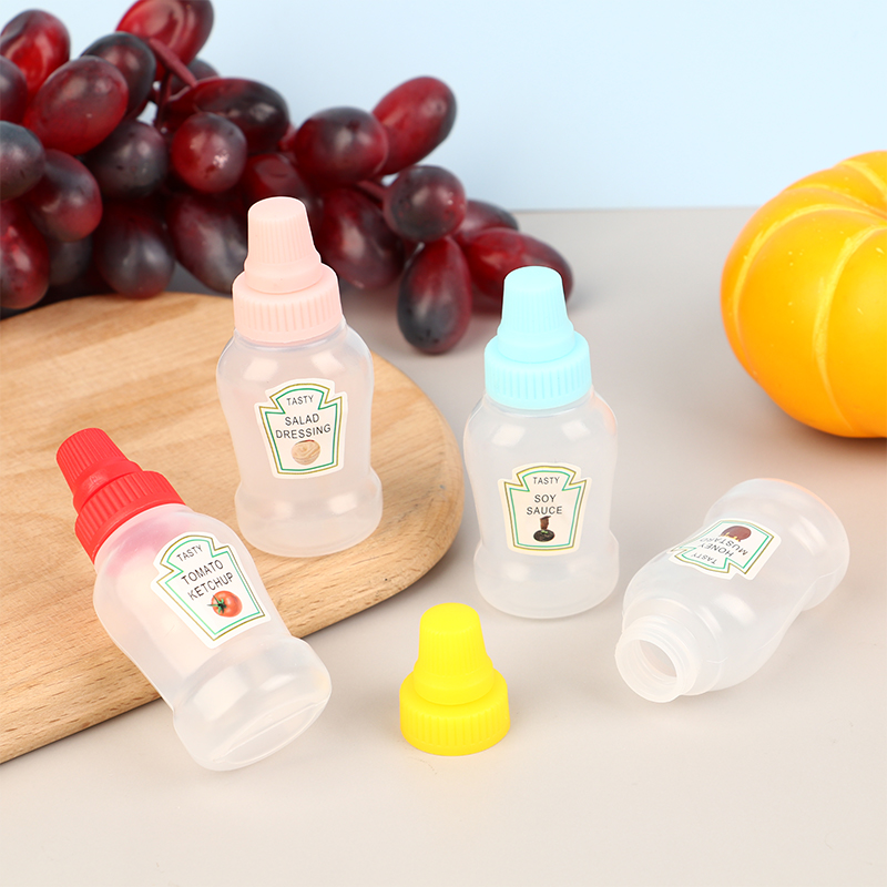 4개 세트 미니 소스 병 케첩 꿀 샐러드 용기 휴대용  - Salad Dressing Bottle 리뷰 및 가격