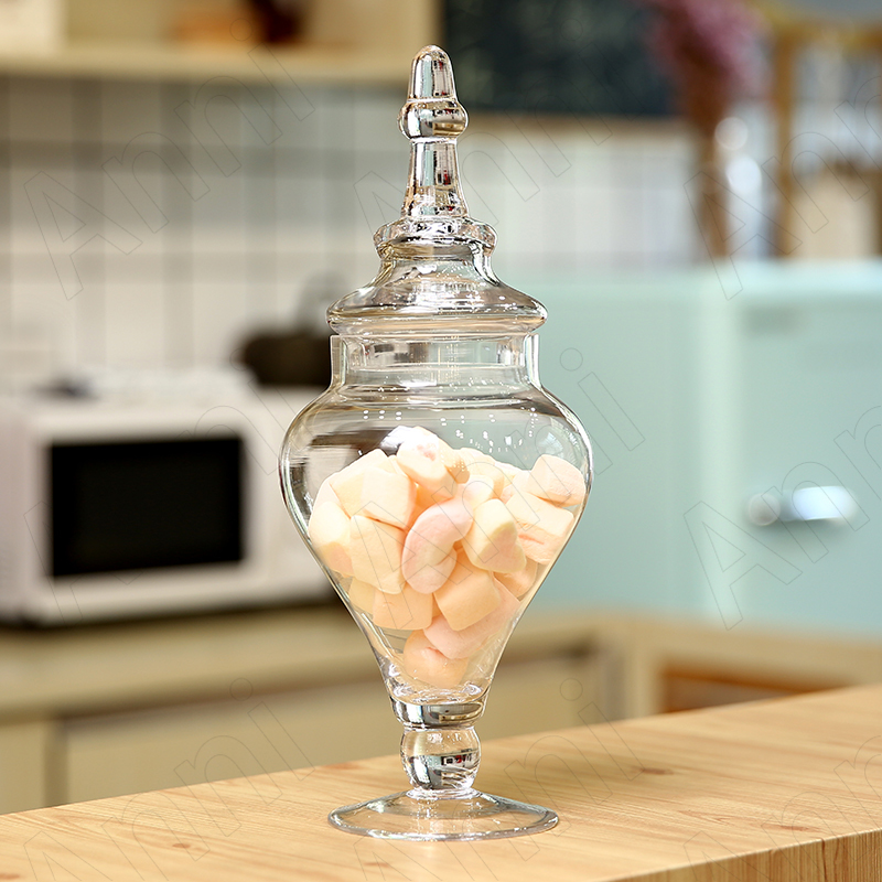 뚜껑이 있는 단순한 유리 저장 항아리, 웨딩 장식 사탕 - Food Storage With Glass Lids 리뷰 및 가격