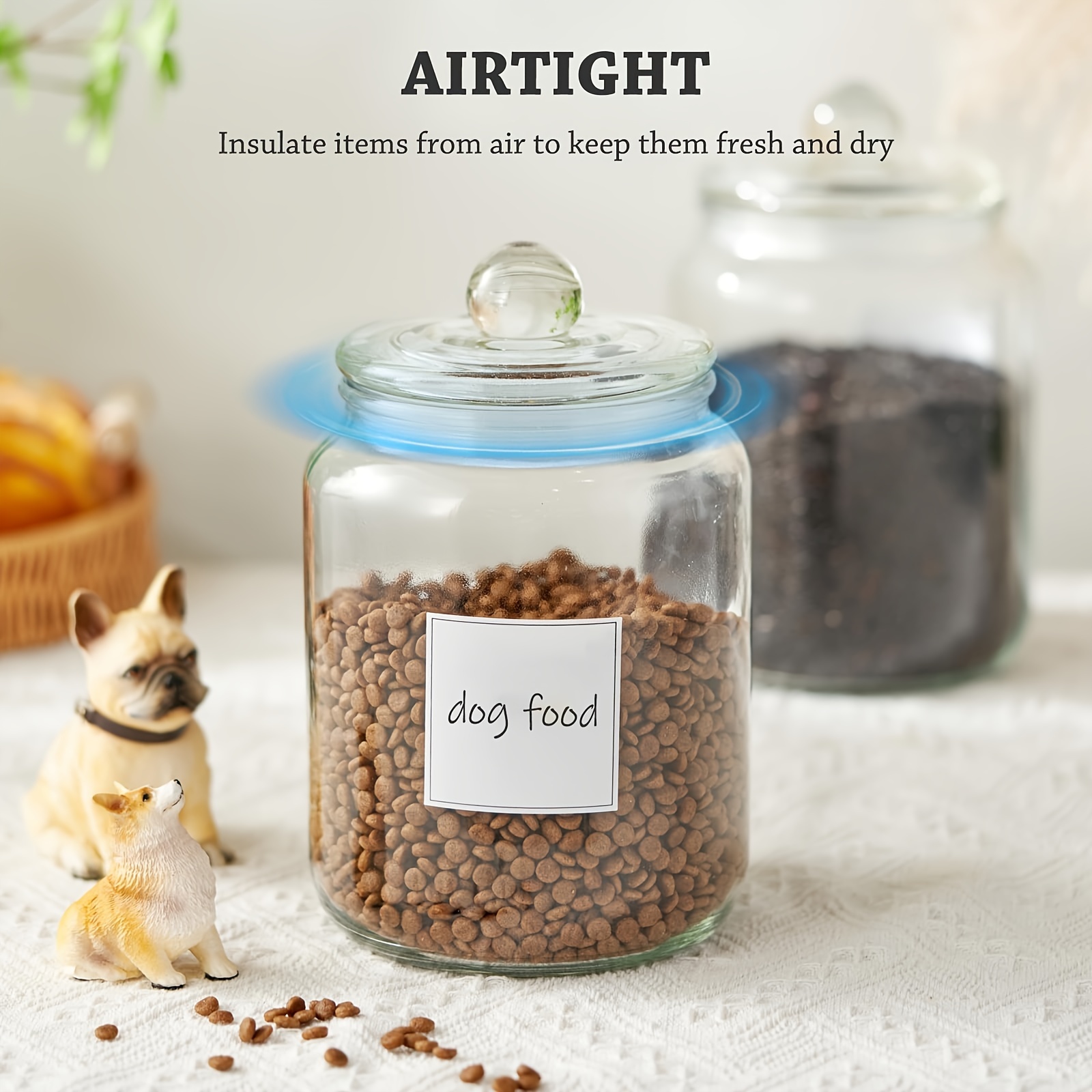 뚜껑이 있는 하프 갤런 대형 유리병, 주방, 세탁실용  - Glass Food Storage Xl 리뷰 및 가격