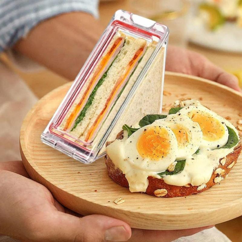 투명 삼각형 샌드위치 홀더, 누수 방지 뚜껑, BPA  - Food Storage Non Toxic 리뷰 및 가격