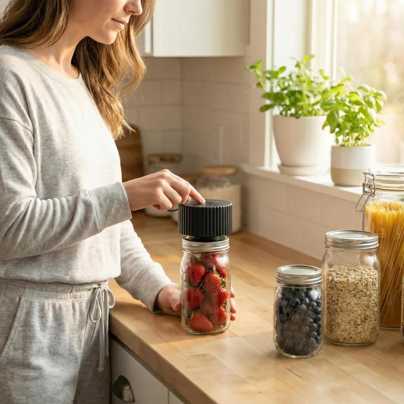 전기 메이슨 자 진공 밀봉기 키트 3-in-1 휴대용  - Food Storage Vacuum Seal 리뷰 및 가격